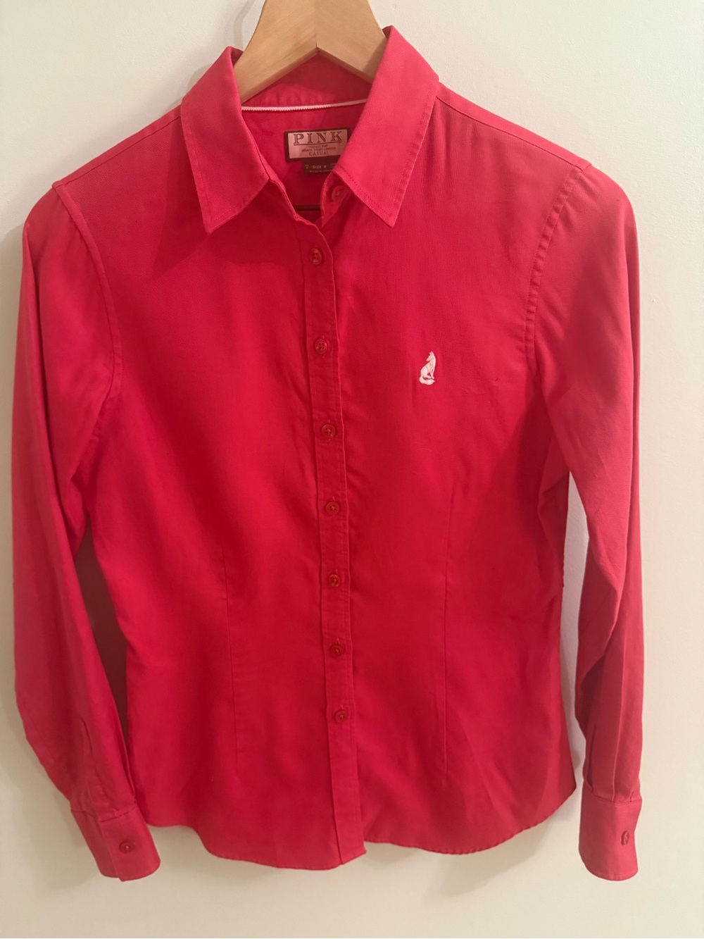 Thomas Pink Jermyn Street London Women’s Size 4 Pink Cotton Button Down Shirt